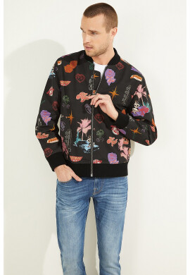 GUESS JEANS Яке бомбър с шарка - Pepit.bg