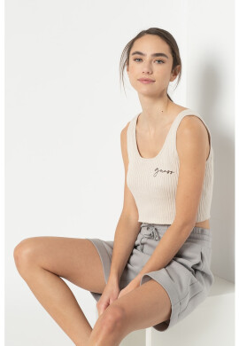 Guess Къс топ с рипс - Pepit.bg