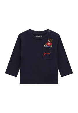 GUESS KIDS Памучна блуза с бродирано мече - Pepit.bg