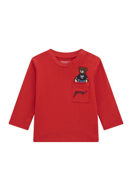 GUESS KIDS Памучна блуза с бродирано мече - Pepit.bg