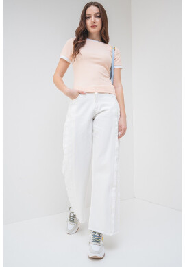 GUESS Рипсена тениска с модал - Pepit.bg