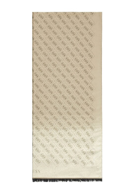 GUESS Шал с модал с монограм - Pepit.bg