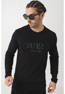 GUESS Слим блуза с лого - Pepit.bg