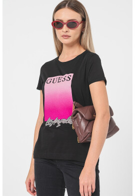 GUESS Тениска с декоративни камъни - Pepit.bg
