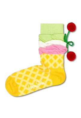 Happy Socks Десенирани дълги чорапи с помпони - Pepit.bg