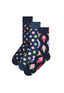 Happy Socks Унисекс дълги чорапи с десен - 3 чифта - Pepit.bg