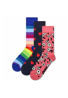 Happy Socks Унисекс дълги чорапи с десен - 3 чифта - Pepit.bg