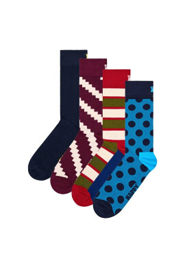 Happy Socks Унисекс дълги чорапи с принт - 4 чифта - Pepit.bg