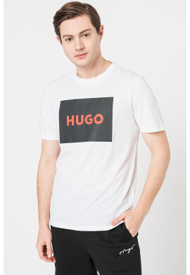 HUGO Тениска Dulive със стандартна кройка и лого - Pepit.bg