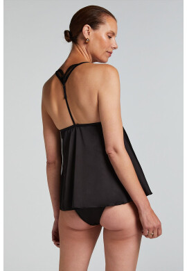 Hunkemoller Сатиниран топ Ruby с дантела - Pepit.bg
