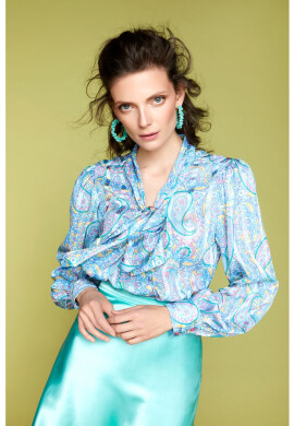 IRIS Блуза от шифон с принт - Pepit.bg