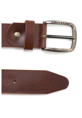 Jack  Jones Кафяв кожен колан - Pepit.bg