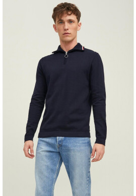 Jack & Jones Пуловер Eli с къс цип - Pepit.bg