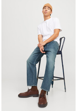 Jack  Jones Скосени дънки - Прашно синьо - Pepit.bg