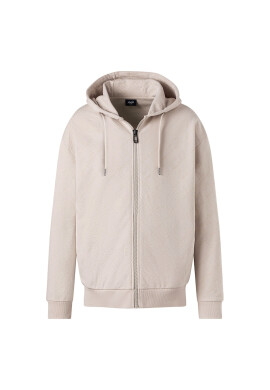 JOOP Jeans Худи с цип и монограм - Бял - Pepit.bg