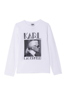 KARL LAGERFELD KIDS Блуза с лого - Pepit.bg