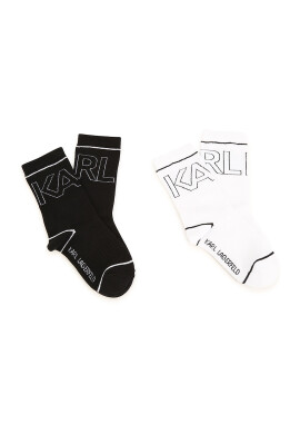 KARL LAGERFELD KIDS Дълги чорапи с лого - 2 чифта - Pepit.bg
