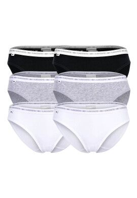 Lacoste Бикини без шарка - 6 чифта - Бял/Черен/Сив - Pepit.bg