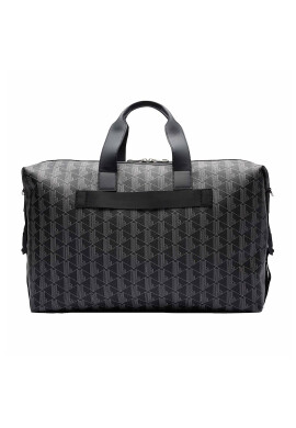 Lacoste Унисекс сак Weekender с монограми - Черен/Сив - Pepit.bg