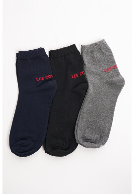 Lee Cooper Къси чорапи с лого - 3 чифта - Pepit.bg