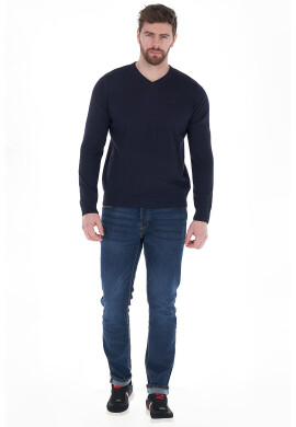 Lee Cooper Пуловер с шпиц и лого - Pepit.bg