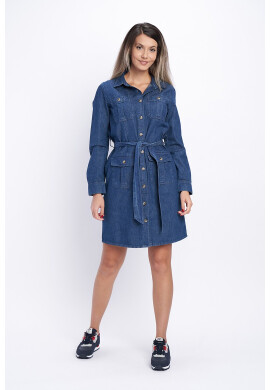 Lee Cooper Рокля от деним с колан - Pepit.bg