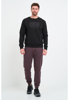 Lee Cooper Суитшърт с лого - Черен/Сив - Pepit.bg
