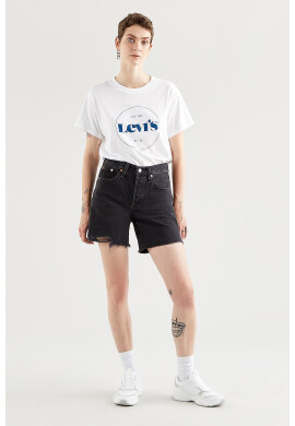 Levis Къси дънки 501® с висока талия - Избеляло черно - Pepit.bg
