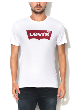 Levis Бяла тениска с червено лого - Pepit.bg