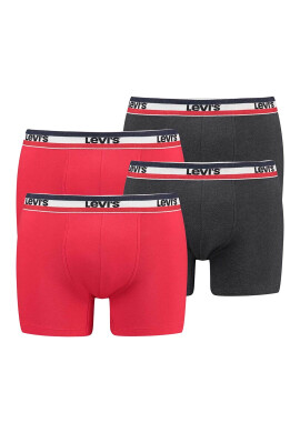 Levis Боксерки с лого - 4 чифта - Червен/Tъмносив - Pepit.bg