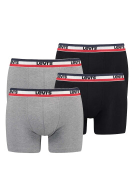 Levis Боксерки с лого - 4 чифта - Черен/Светло сив - Pepit.bg