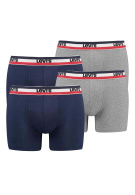 Levis Боксерки с лого - 4 чифта - Светло сив/Син - Pepit.bg