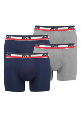Levis Боксерки с лого - 4 чифта - Светло сив/Син - Pepit.bg