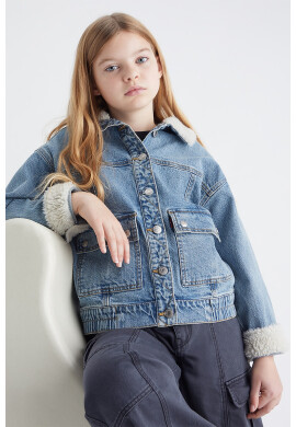 Levis Дънково яке с джобове с капаче - Pepit.bg