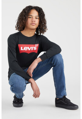 Levi's Памучна блуза с лого - Pepit.bg