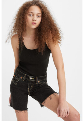 Levi's Рипсен топ с овално деколте - Pepit.bg