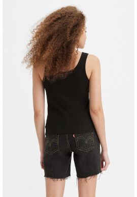 Levi's Рипсен топ с овално деколте - Pepit.bg