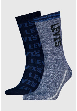 Levi's Унисекс дълги чорапи с лого - 2 чифта - Pepit.bg