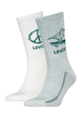 Levi's Унисекс дълги чорапи с рипс - 2 чифта - Pepit.bg