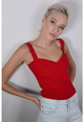 LIN APPAREL Топ със сърцевидно деколте - Pepit.bg