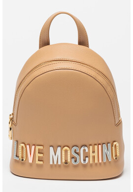 Love Moschino Раница от еко кожа с метално лого - Pepit.bg