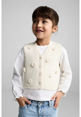 Mango Плетен елек с копчета - Pepit.bg