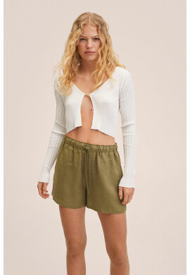 Mango Шорти Linen с връзка - Pepit.bg