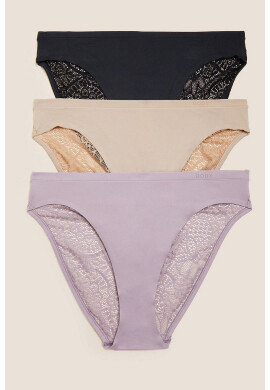 Marks  Spencer Бикини с дантела - 3 чифта - Pepit.bg
