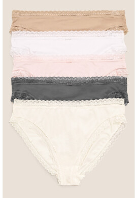Marks & Spencer Бикини с дантела - 5 чифта - Pepit.bg
