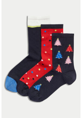 Marks & Spencer Чорапи с десен - 3 чифта - Pepit.bg