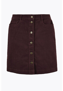 Marks & Spencer Corduroy Button Front A-Line Skirt - Pepit.bg