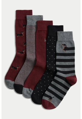 Marks  Spencer Дълги чорапи 5 чифта - Pepit.bg
