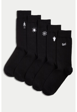 Marks  Spencer Дълги чорапи с памук - 5 чифта - Pepit.bg