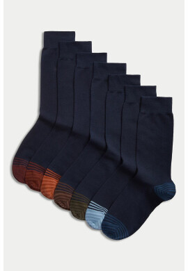 Marks  Spencer Дълги чорапи с памук - 7 чифта - Pepit.bg